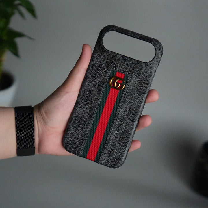 FRATO iPhone 17 Series iPhone 17 Series GG Fashion Green Red Stripe Cover | BLACK