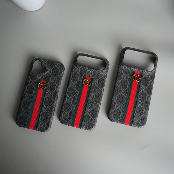 FRATO iPhone 17 Series iPhone 17 Series GG Fashion Green Red Stripe Cover | BLACK