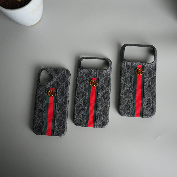 FRATO iPhone 17 Series iPhone 17 Series GG Fashion Green Red Stripe Cover | BLACK