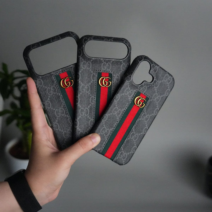 FRATO iPhone 17 Series iPhone 17 Series GG Fashion Green Red Stripe Cover | BLACK
