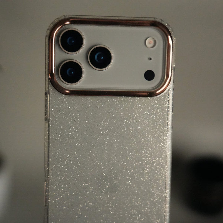 FRATO iPhone 17 Series iPhone 17 Series Glitter Case | Transparent Cover with Sparkle Finish &amp; Metallic Camera Bumper