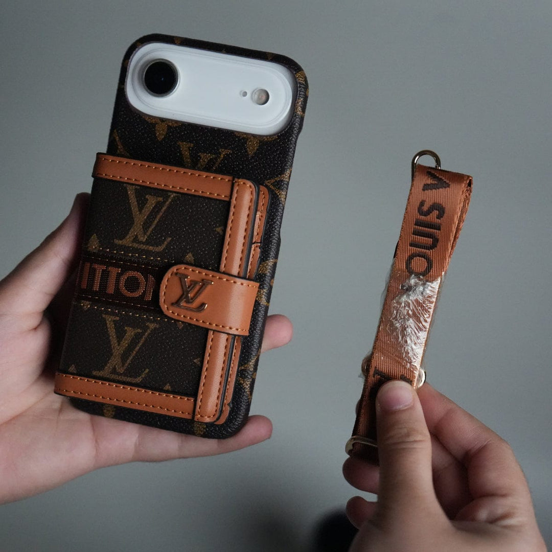 FRATO iPhone 17 Series iPhone 17 Series Luxury Brand Cardholder Crossbody Sling Strap Case