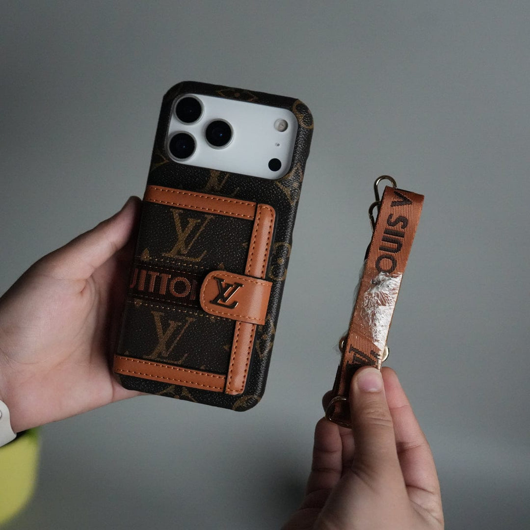 FRATO iPhone 17 Series iPhone 17 Series Luxury Brand Cardholder Crossbody Sling Strap Case