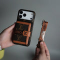 iPhone 17 Series Luxury Brand Cardholder Crossbody Sling Strap Case