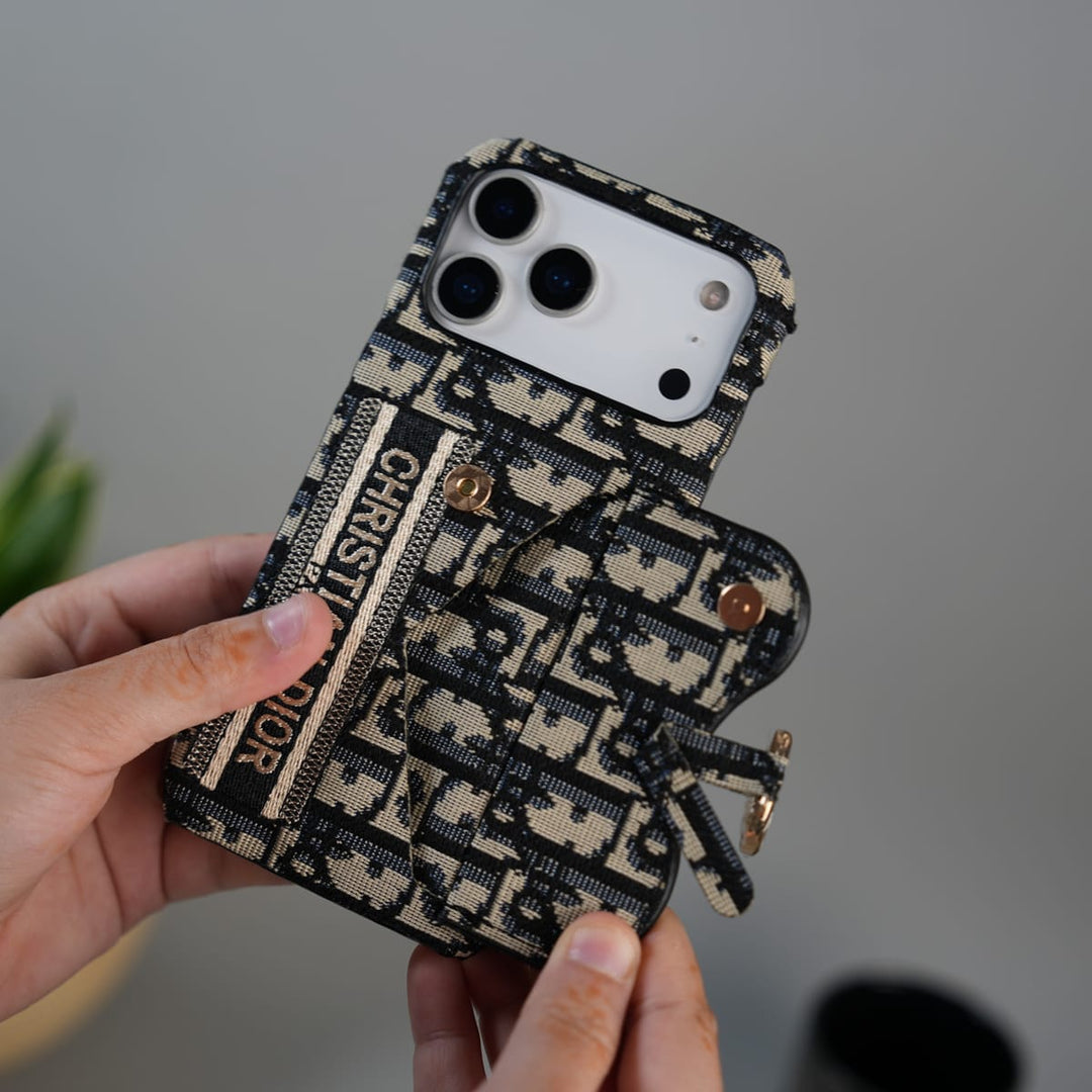 FRATO iPhone 17 Series iPhone 17 Series luxury Brand CD Card Holder Case Cover (Blue)