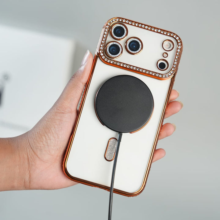 FRATO iPhone 17 Series iPhone 17 Series Luxury Crystal MagSafe Case with Rhinestone Camera Frame