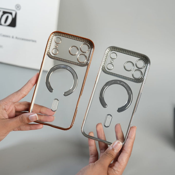 FRATO iPhone 17 Series iPhone 17 Series Luxury Crystal MagSafe Case with Rhinestone Camera Frame