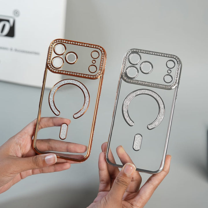 FRATO iPhone 17 Series iPhone 17 Series Luxury Crystal MagSafe Case with Rhinestone Camera Frame