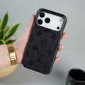 iPhone 18 Series Luxury Full PU Leather Designer Case Cover | BLACK