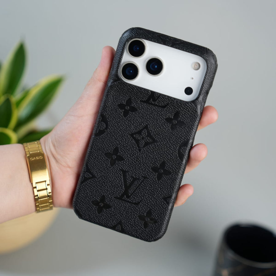 FRATO iPhone 17 Series iPhone 17 Series Luxury Full PU Leather Designer Case Cover | BLACK