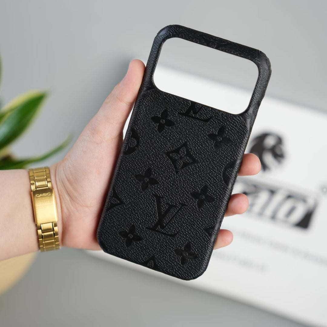 FRATO iPhone 17 Series iPhone 17 Series Luxury Full PU Leather Designer Case Cover | BLACK