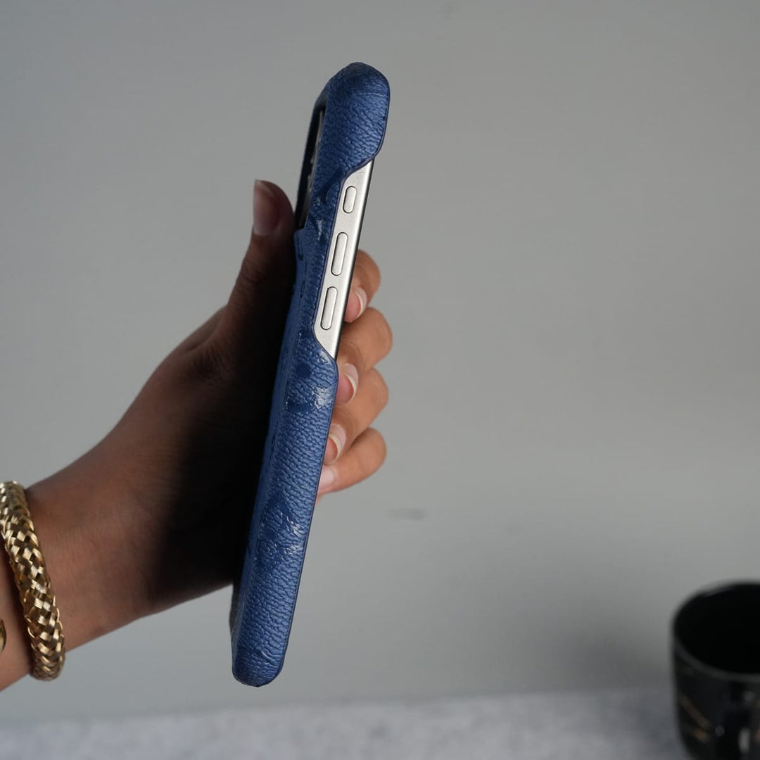 FRATO iPhone 17 Series iPhone 17 Series Luxury Full PU Leather Designer Case Cover | Blue