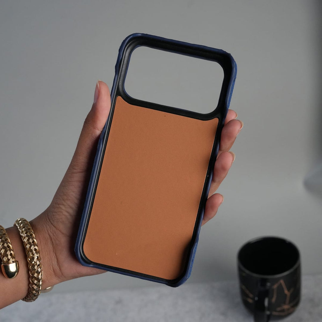 FRATO iPhone 17 Series iPhone 17 Series Luxury Full PU Leather Designer Case Cover | Blue