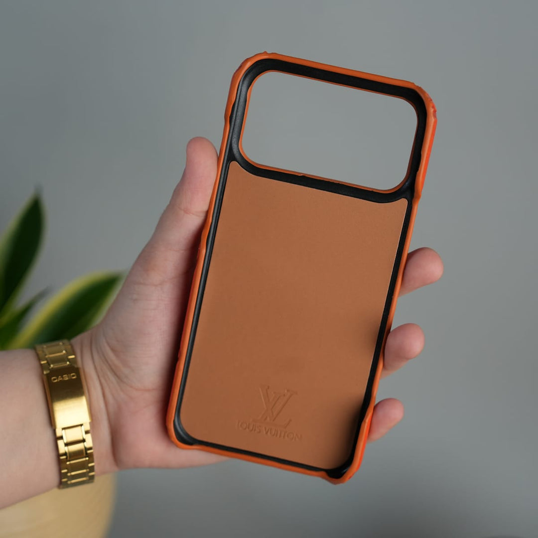 FRATO iPhone 17 Series iPhone 17 Series Luxury Full PU Leather Designer Case Cover | DeepOrange
