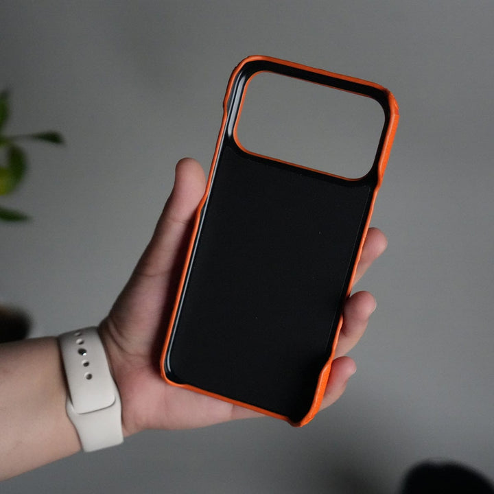 FRATO iPhone 17 Series iPhone 17 Series Luxury Full PU Leather Designer Case Cover | Orange