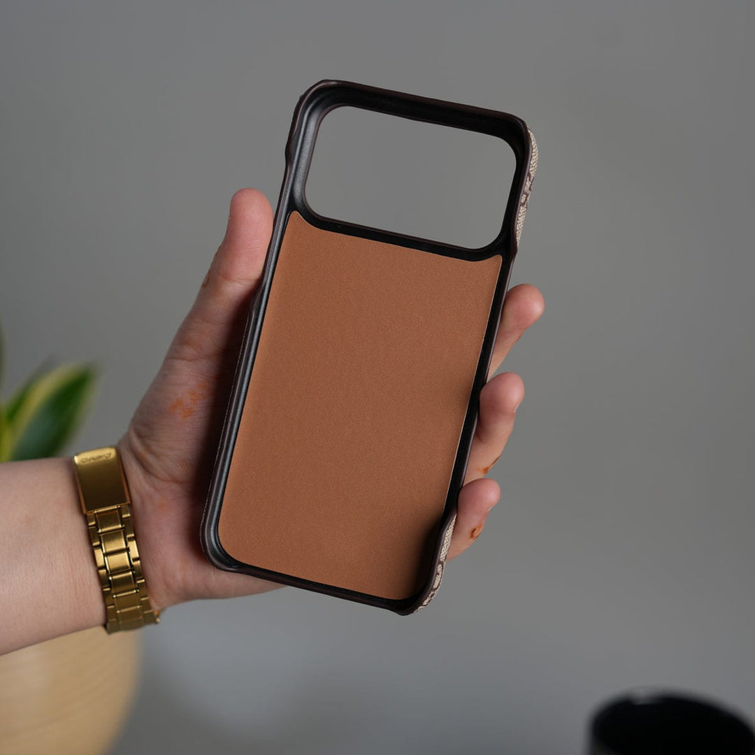 FRATO iPhone 17 Series iPhone 17 Series Luxury GG Pattern Leather Case | Premium Hard Back Cover