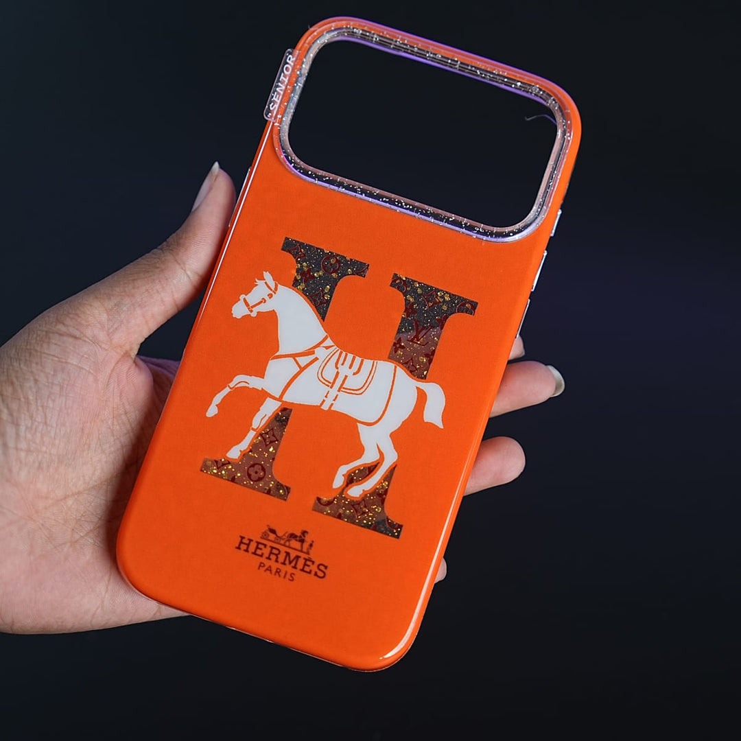 FRATO iPhone 17 Series iPhone 17 Series Luxury H Style Horse Monogram Glitter Case