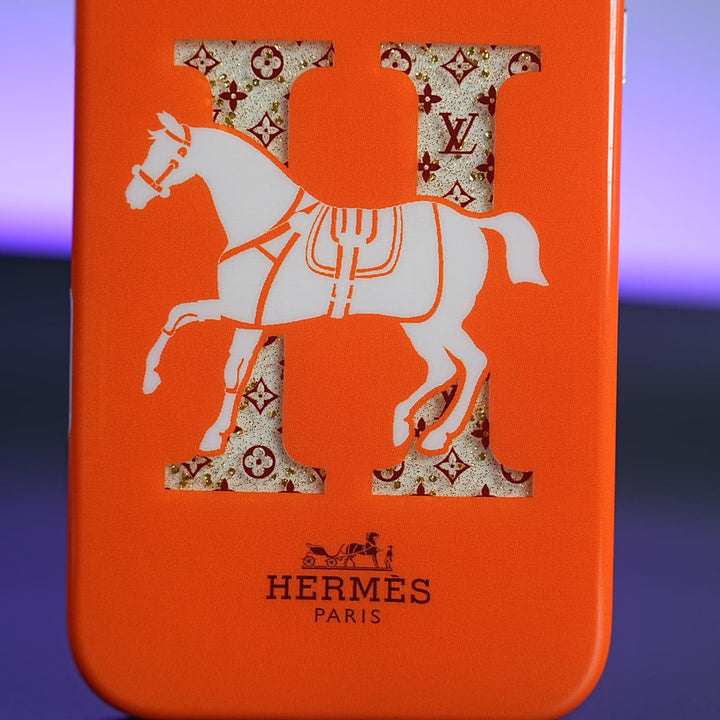 FRATO iPhone 17 Series iPhone 17 Series Luxury H Style Horse Monogram Glitter Case