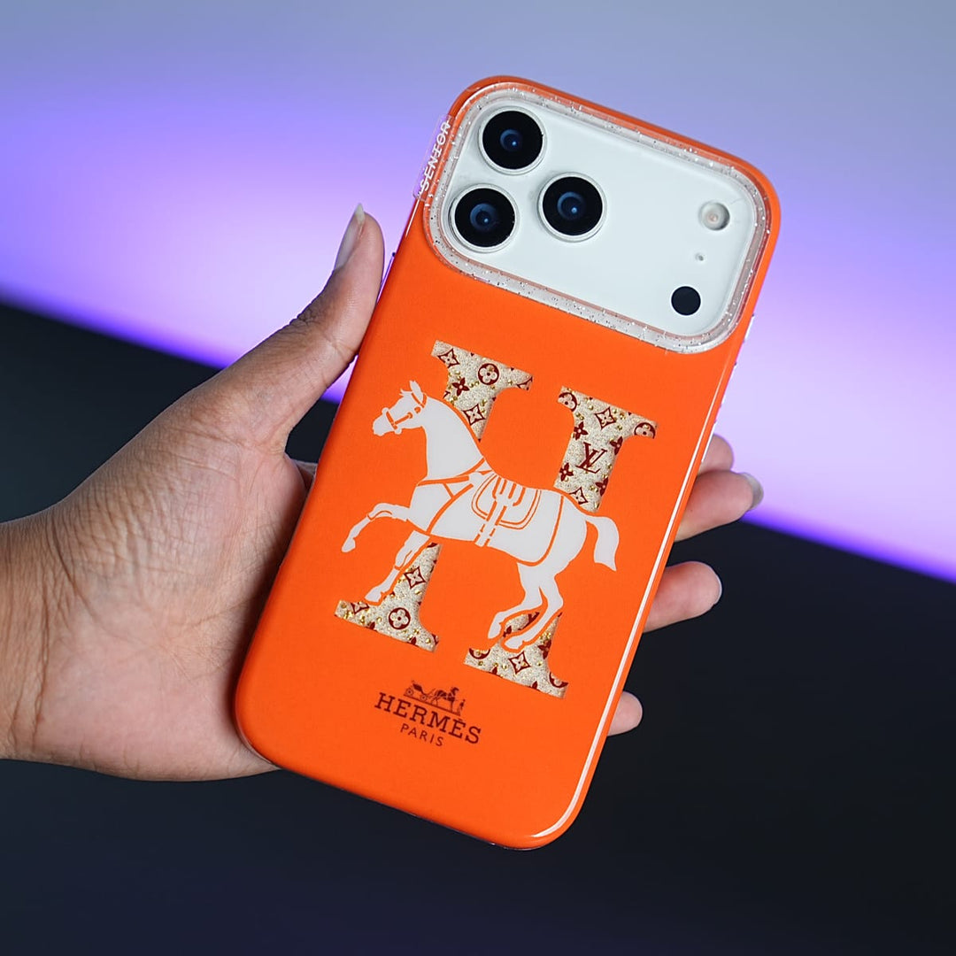 FRATO iPhone 17 Series iPhone 17 Series Luxury H Style Horse Monogram Glitter Case