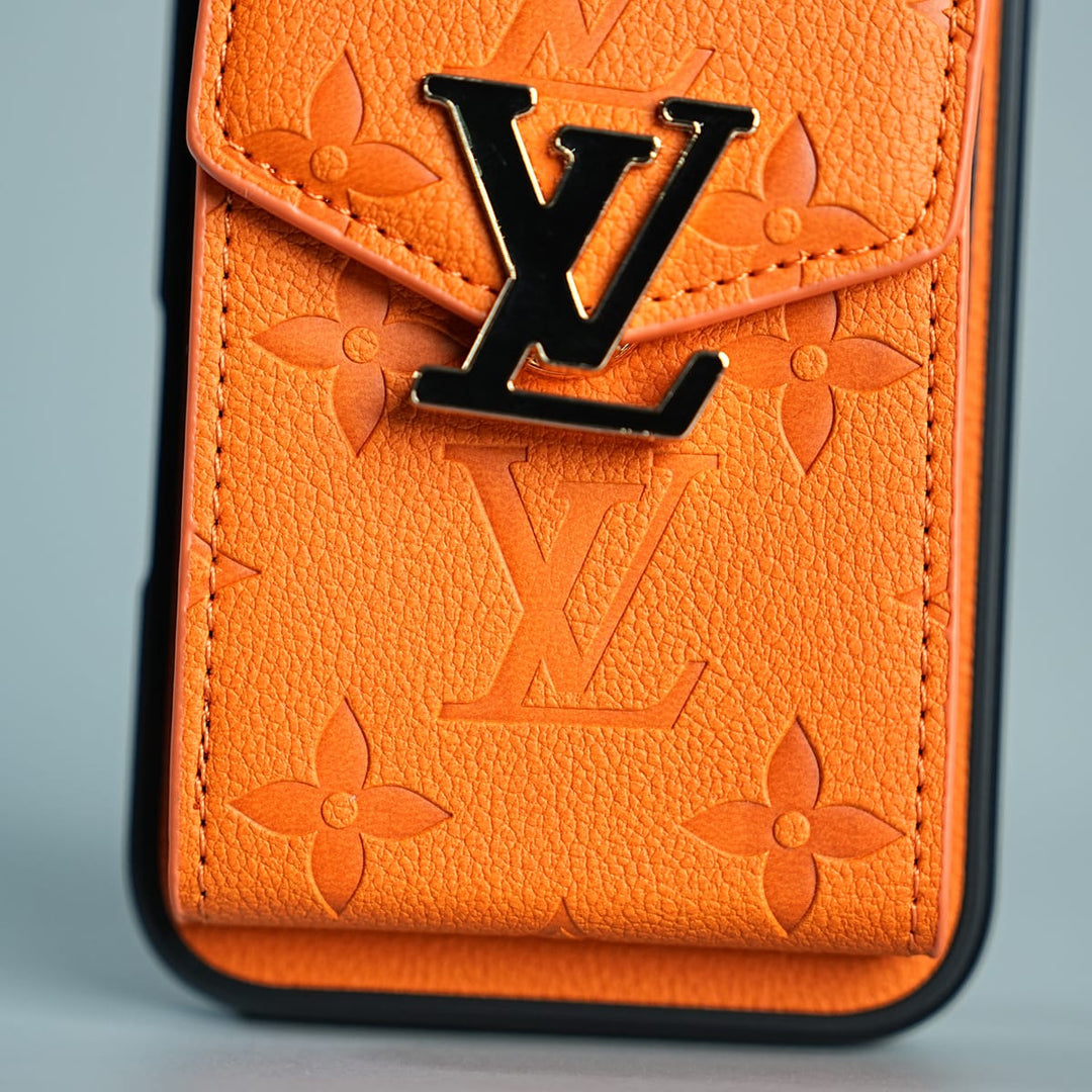 FRATO iPhone 17 Series iPhone 17 Series Luxury Monogram Expandable Card Pocket Case with Detachable Strap