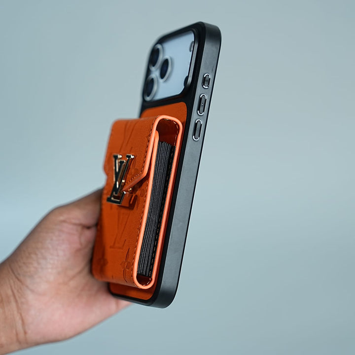 FRATO iPhone 17 Series iPhone 17 Series Luxury Monogram Expandable Card Pocket Case with Detachable Strap
