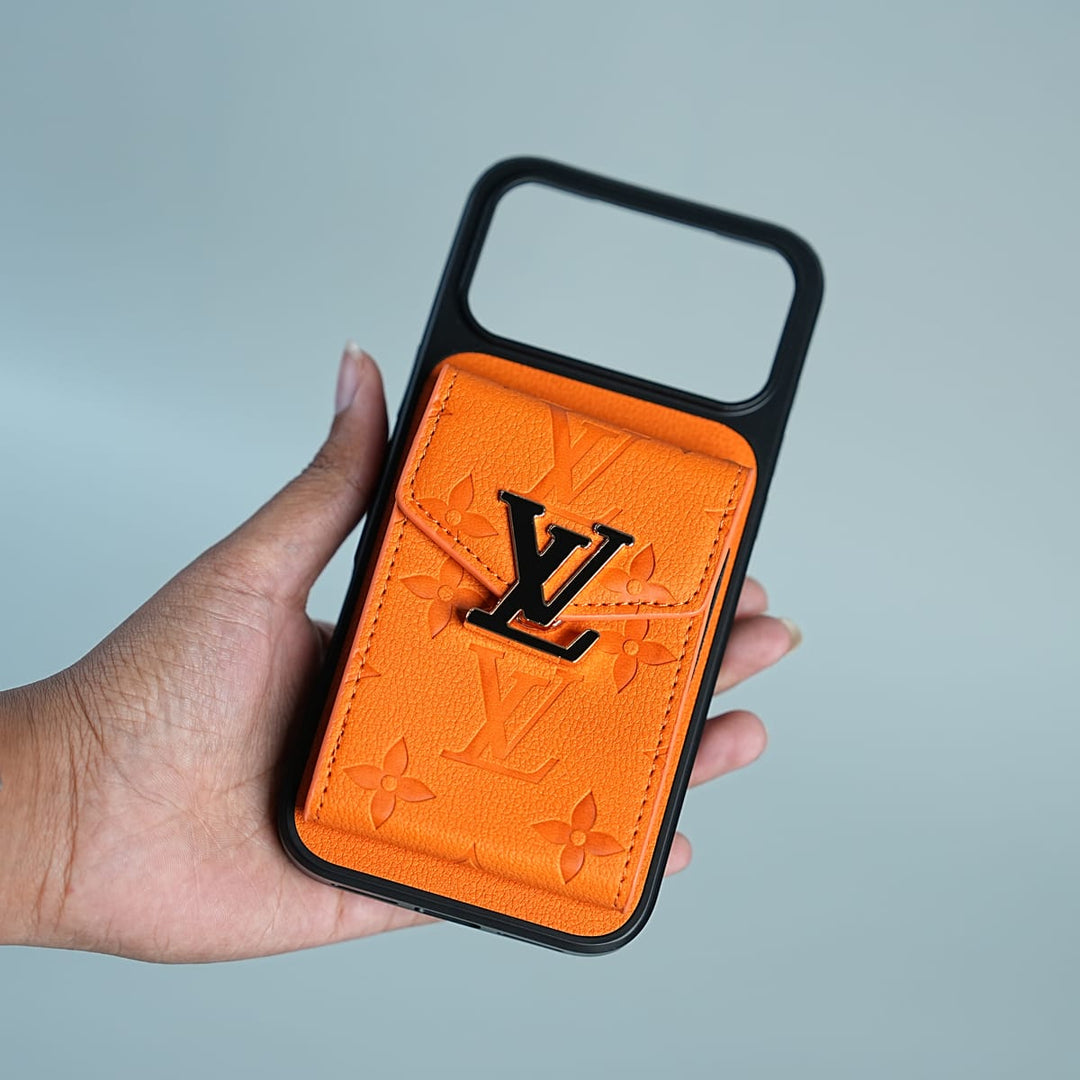 FRATO iPhone 17 Series iPhone 17 Series Luxury Monogram Expandable Card Pocket Case with Detachable Strap