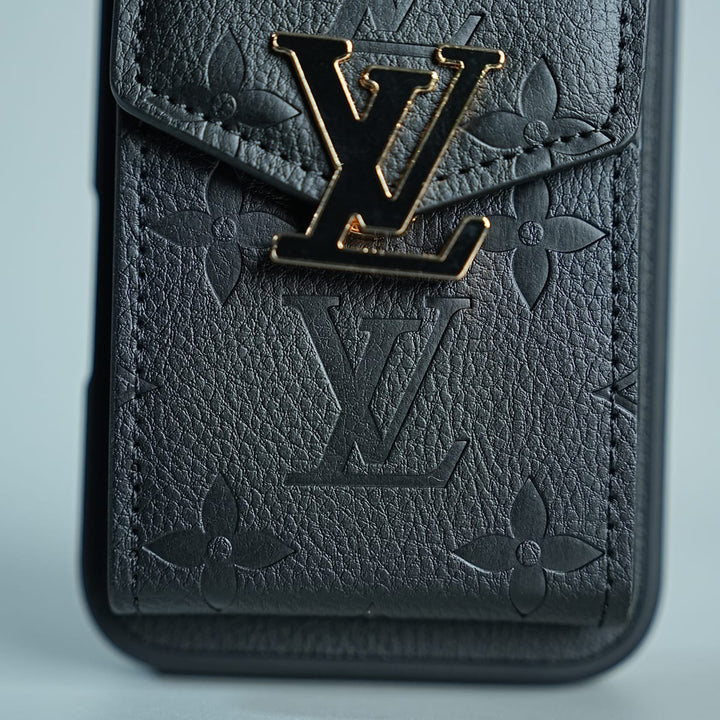 FRATO iPhone 17 Series iPhone 17 Series Luxury Monogram Expandable Card Pocket Case with Detachable Strap