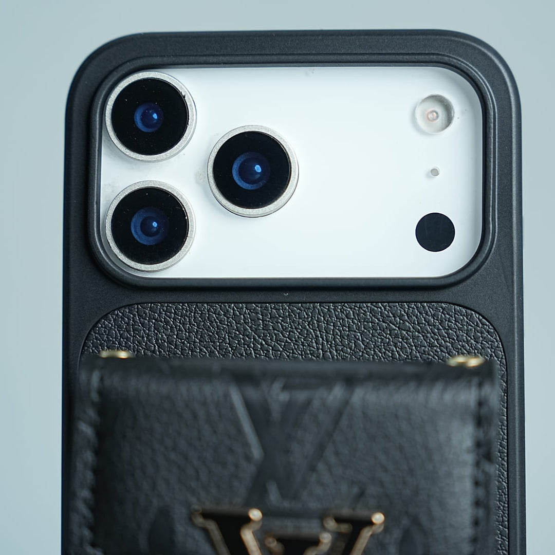 FRATO iPhone 17 Series iPhone 17 Series Luxury Monogram Expandable Card Pocket Case with Detachable Strap