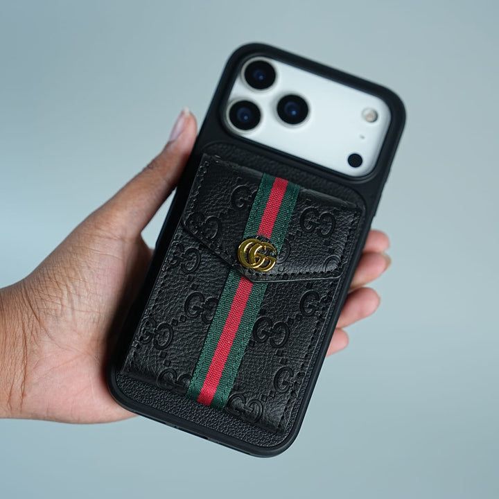 FRATO iPhone 17 Series iPhone 17 Series Luxury Monogram Expandable Card Wallet Case with Detachable Strap