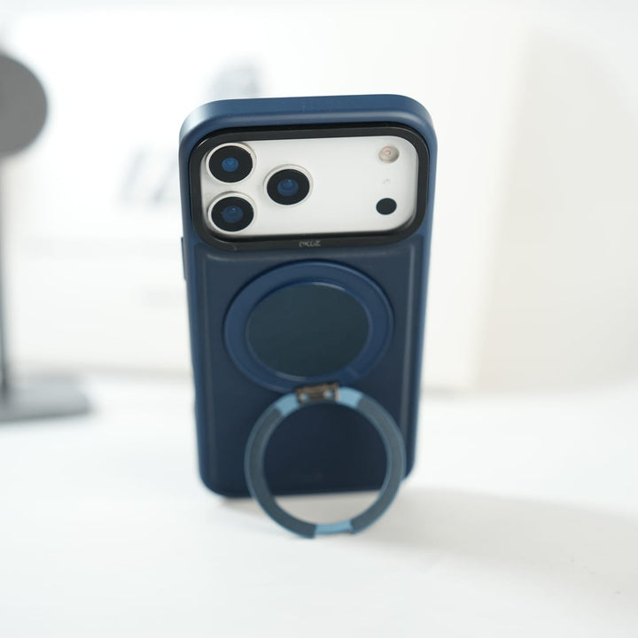 FRATO iPhone 17 Series iPhone 17 Series MagSafe PU Leather Ring Stand Case | 360° Rotating Metal Kickstand