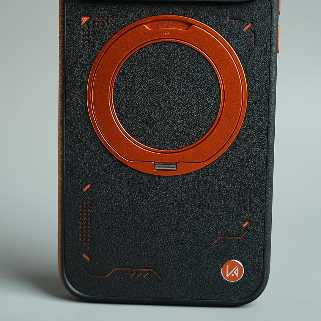 FRATO iPhone 17 Series iPhone 17 Series Matrix Leather Pattern Case | Premium Luxury Back Cover with Ring Stand
