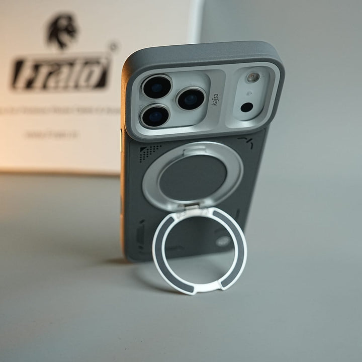 FRATO iPhone 17 Series iPhone 17 Series Matrix Leather Pattern Case | Premium Luxury Back Cover with Ring Stand
