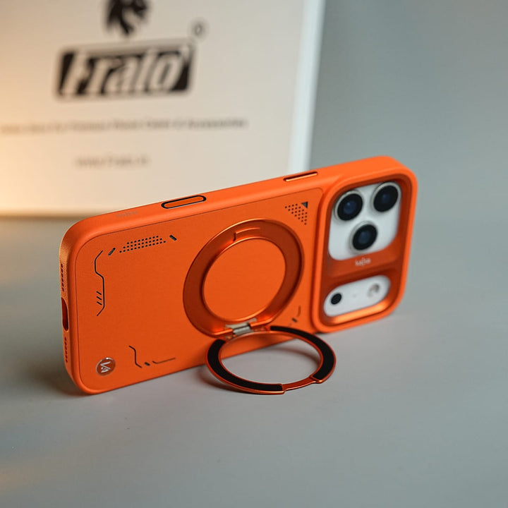 FRATO iPhone 17 Series iPhone 17 Series Matrix Leather Pattern Case | Premium Luxury Back Cover with Ring Stand