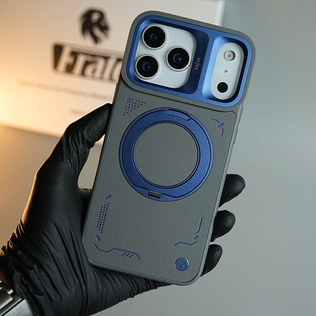FRATO iPhone 17 Series iPhone 17 Series Matrix Leather Pattern Case | Premium Luxury Back Cover with Ring Stand