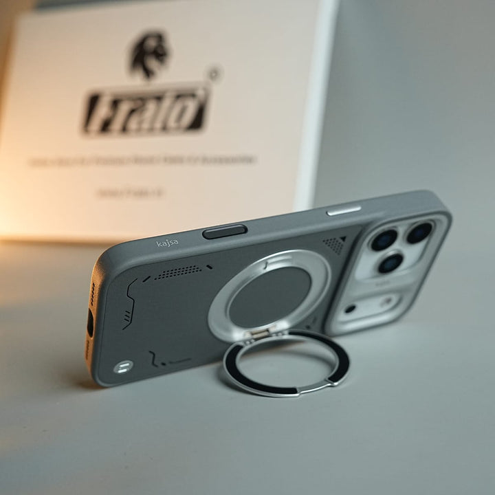 FRATO iPhone 17 Series iPhone 17 Series Matrix Leather Pattern Case | Premium Luxury Back Cover with Ring Stand