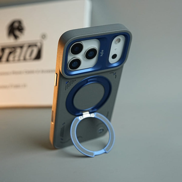FRATO iPhone 17 Series iPhone 17 Series Matrix Leather Pattern Case | Premium Luxury Back Cover with Ring Stand