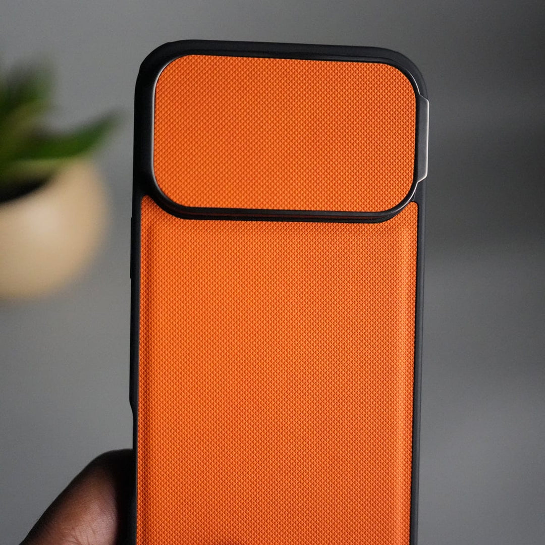 FRATO iPhone 17 Series iPhone 17 Series Metal Camera Cap Stand Case Cover | ORANGE