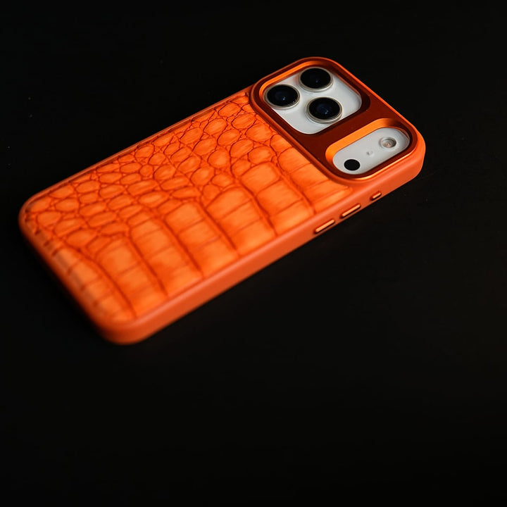 FRATO iPhone 17 Series iPhone 17 Series Premium Croc Texture PU Leather MagSafe Case with Metal Camera Frame
