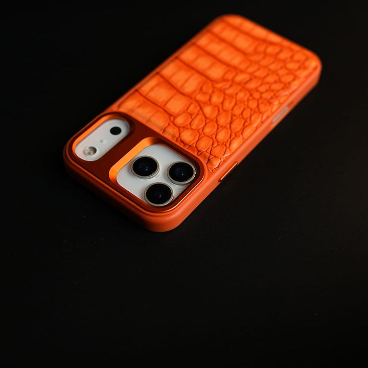 FRATO iPhone 17 Series iPhone 17 Series Premium Croc Texture PU Leather MagSafe Case with Metal Camera Frame