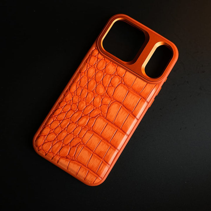 FRATO iPhone 17 Series iPhone 17 Series Premium Croc Texture PU Leather MagSafe Case with Metal Camera Frame