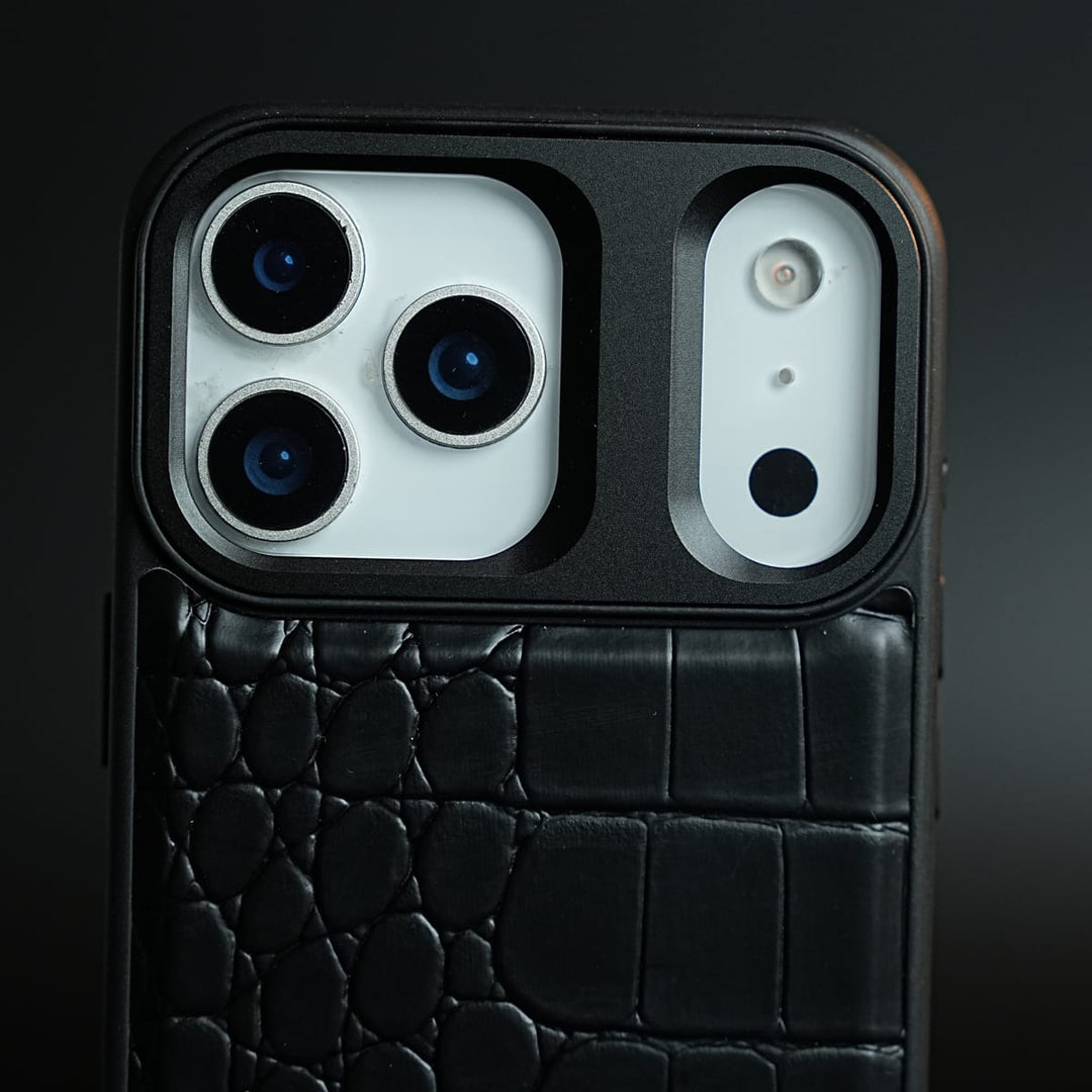 FRATO iPhone 17 Series iPhone 17 Series Premium Croc Texture PU Leather MagSafe Case with Metal Camera Frame