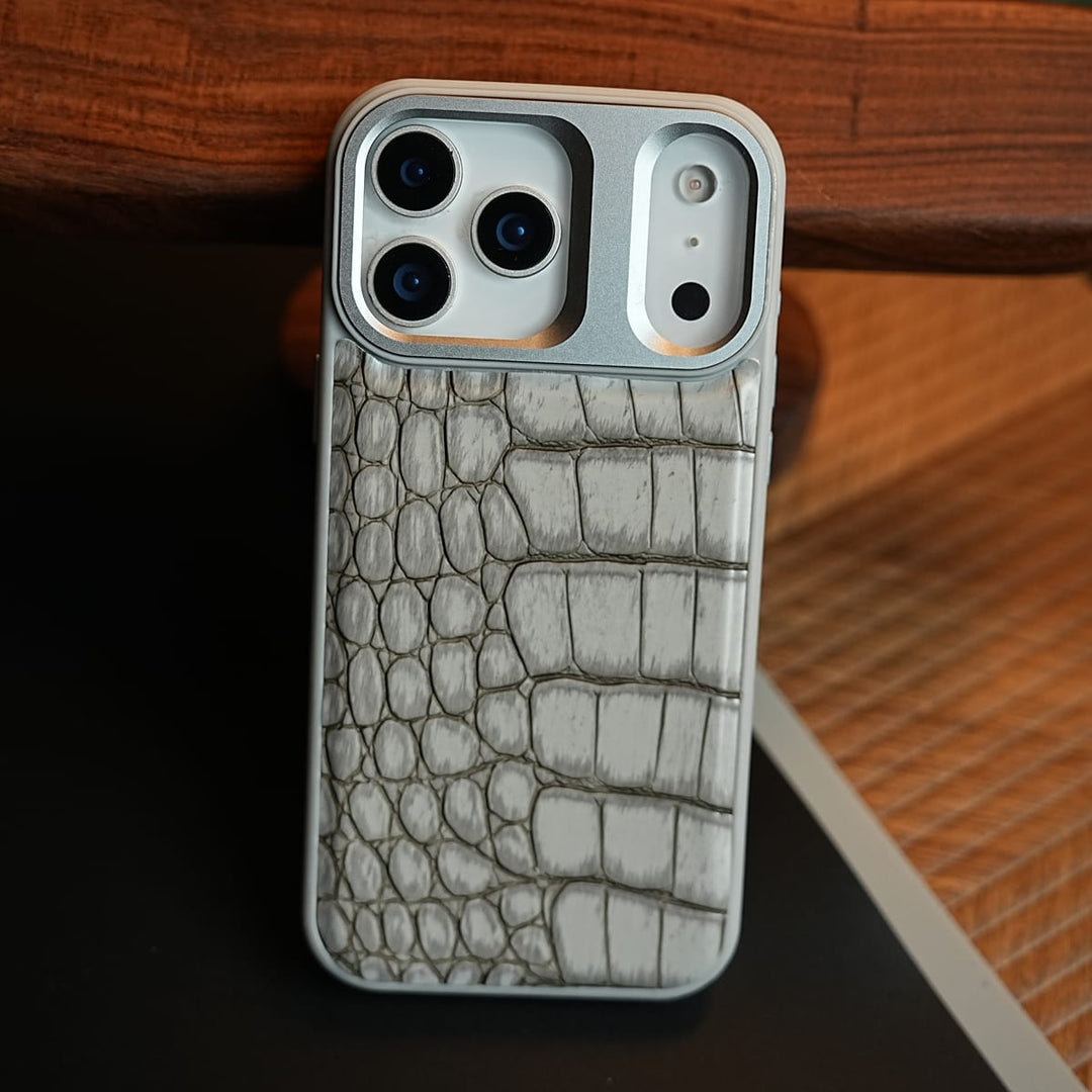 FRATO iPhone 17 Series iPhone 17 Series Premium Croc Texture PU Leather MagSafe Case with Metal Camera Frame