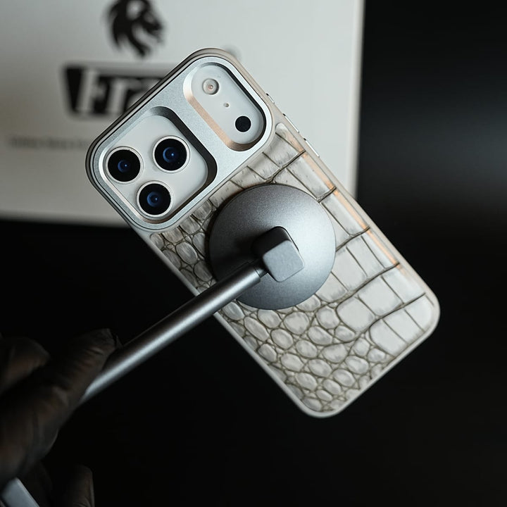 FRATO iPhone 17 Series iPhone 17 Series Premium Croc Texture PU Leather MagSafe Case with Metal Camera Frame