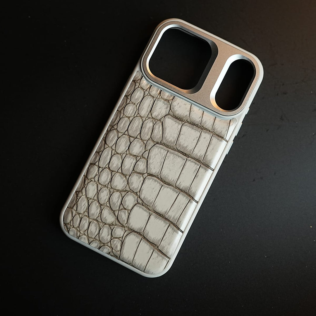 FRATO iPhone 17 Series iPhone 17 Series Premium Croc Texture PU Leather MagSafe Case with Metal Camera Frame