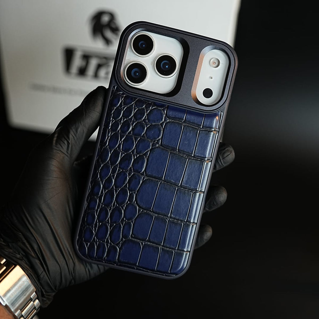 FRATO iPhone 17 Series iPhone 17 Series Premium Croc Texture PU Leather MagSafe Case with Metal Camera Frame
