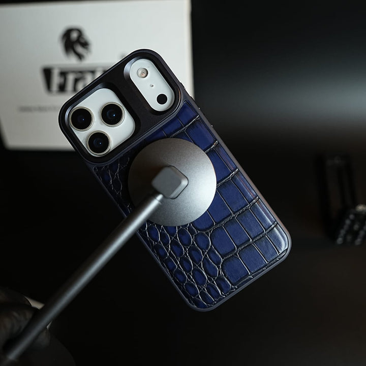 FRATO iPhone 17 Series iPhone 17 Series Premium Croc Texture PU Leather MagSafe Case with Metal Camera Frame