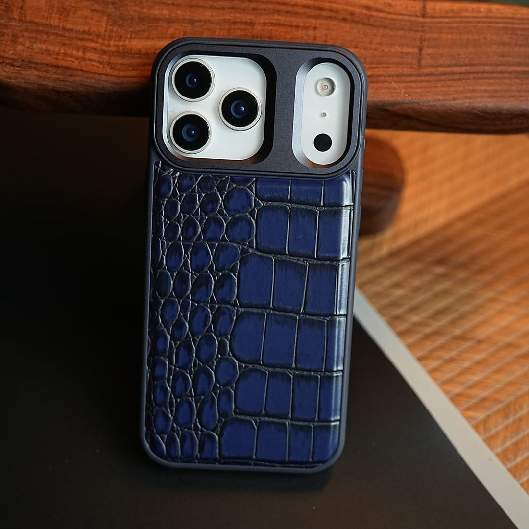 FRATO iPhone 17 Series iPhone 17 Series Premium Croc Texture PU Leather MagSafe Case with Metal Camera Frame