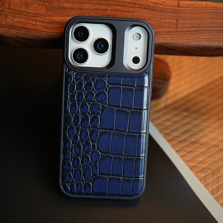 FRATO iPhone 17 Series iPhone 17 Series Premium Croc Texture PU Leather MagSafe Case with Metal Camera Frame