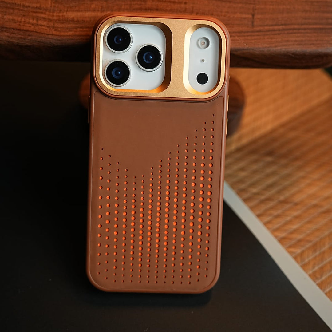 FRATO iPhone 17 Series iPhone 17 Series Premium Dot Design PU Leather MagSafe Case with Metal Camera Frame