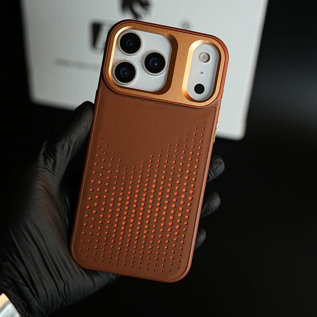 FRATO iPhone 17 Series iPhone 17 Series Premium Dot Design PU Leather MagSafe Case with Metal Camera Frame